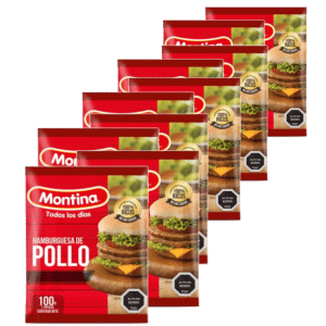 Pack 10 Hamburguesas Pollo Montina 100grs