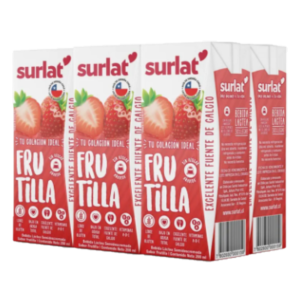 Leche Bombillin Frutilla Surlat