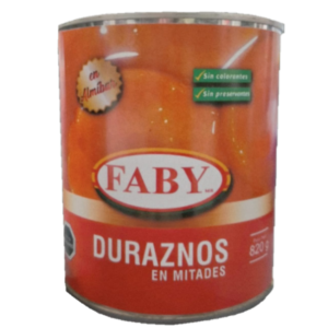 Duraznos en Almíbar Faby 820gr